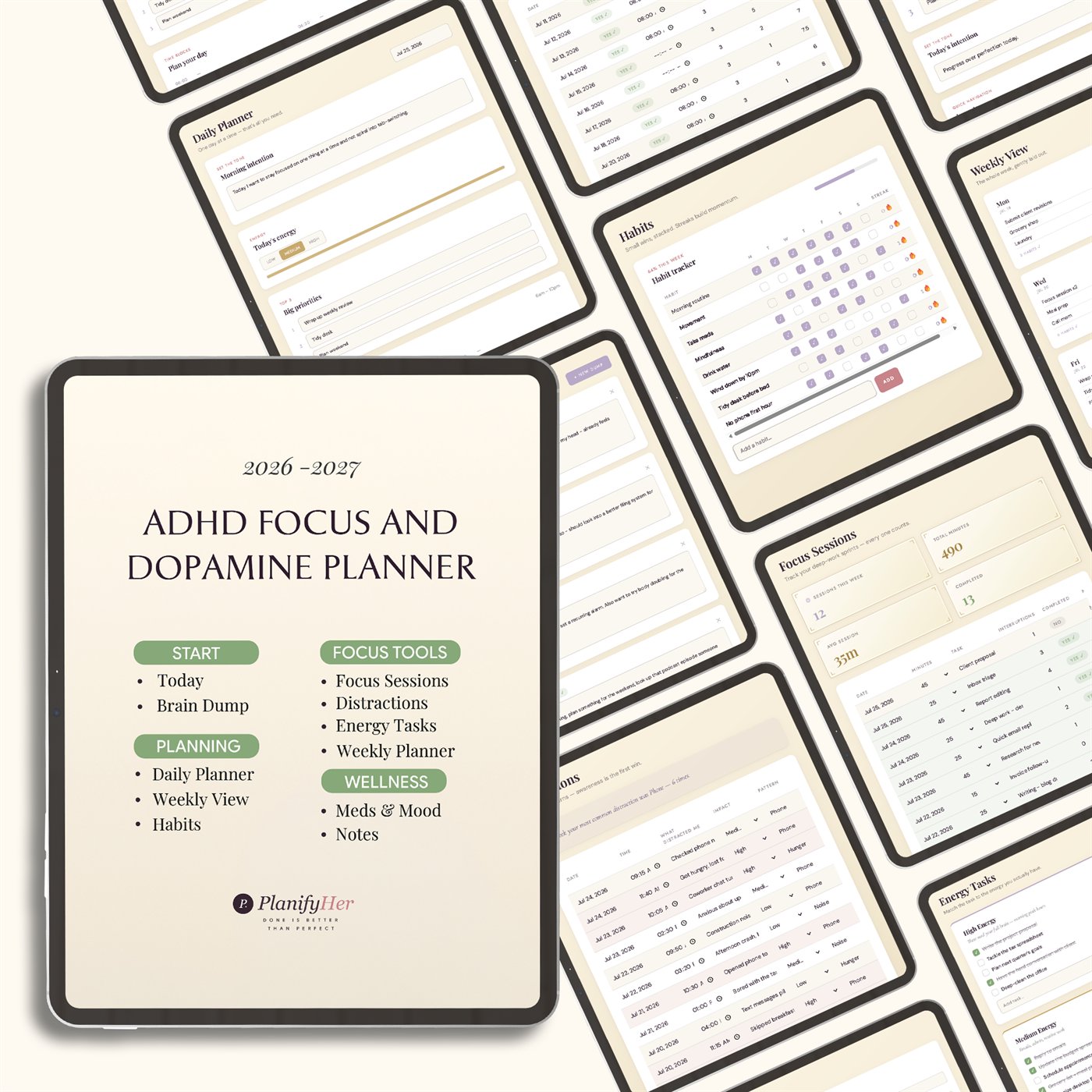 ADHD Focus & Dopamine Planner™ product preview 3 of 10