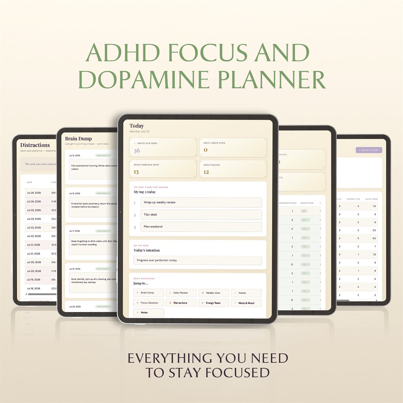 ADHD Focus & Dopamine Planner™ product preview 5 of 10