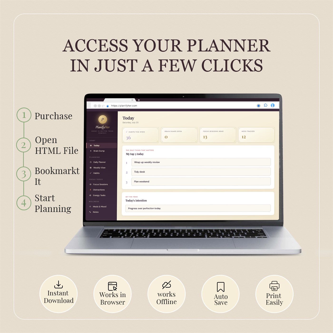 ADHD Focus & Dopamine Planner™ product preview 8 of 10