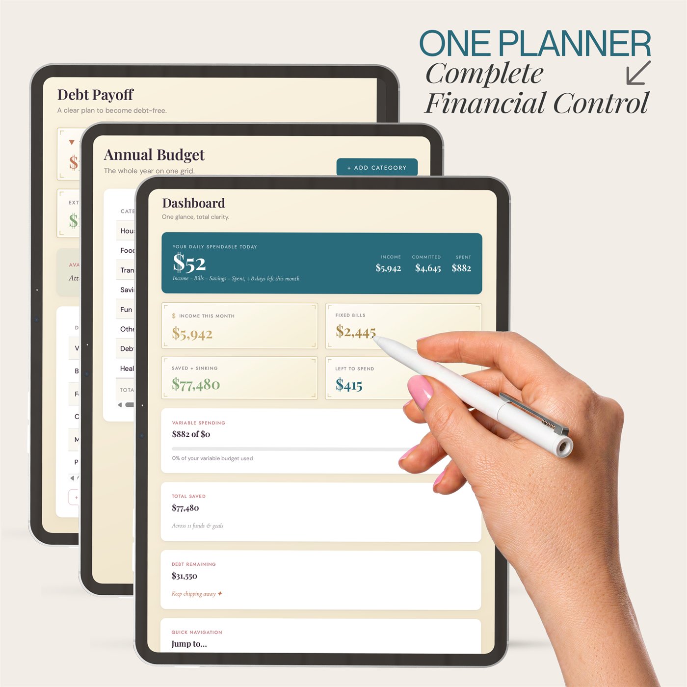 Female Finance Budget Command Center™ product preview 5 of 10