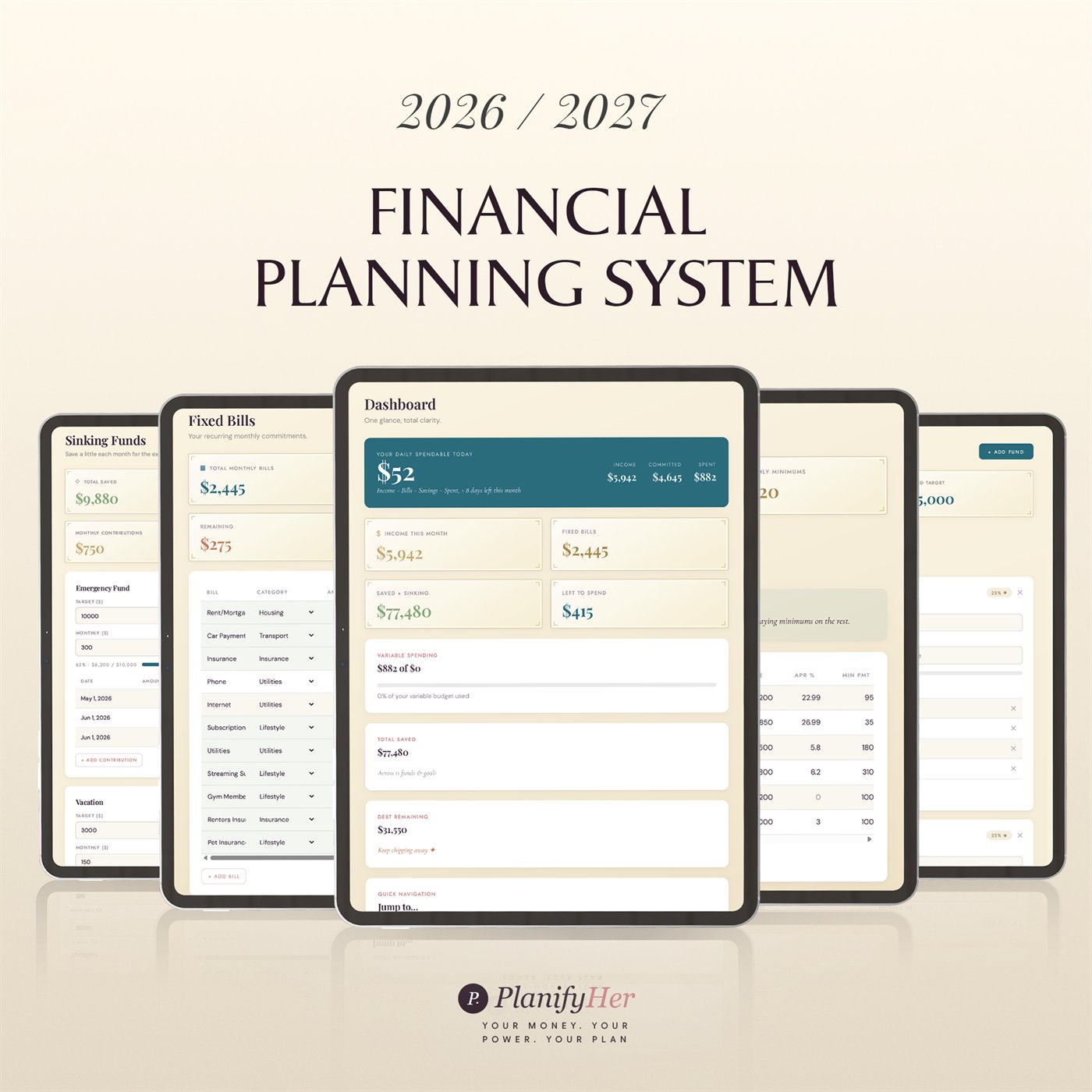 Female Finance Budget Command Center™ product preview 10 of 10