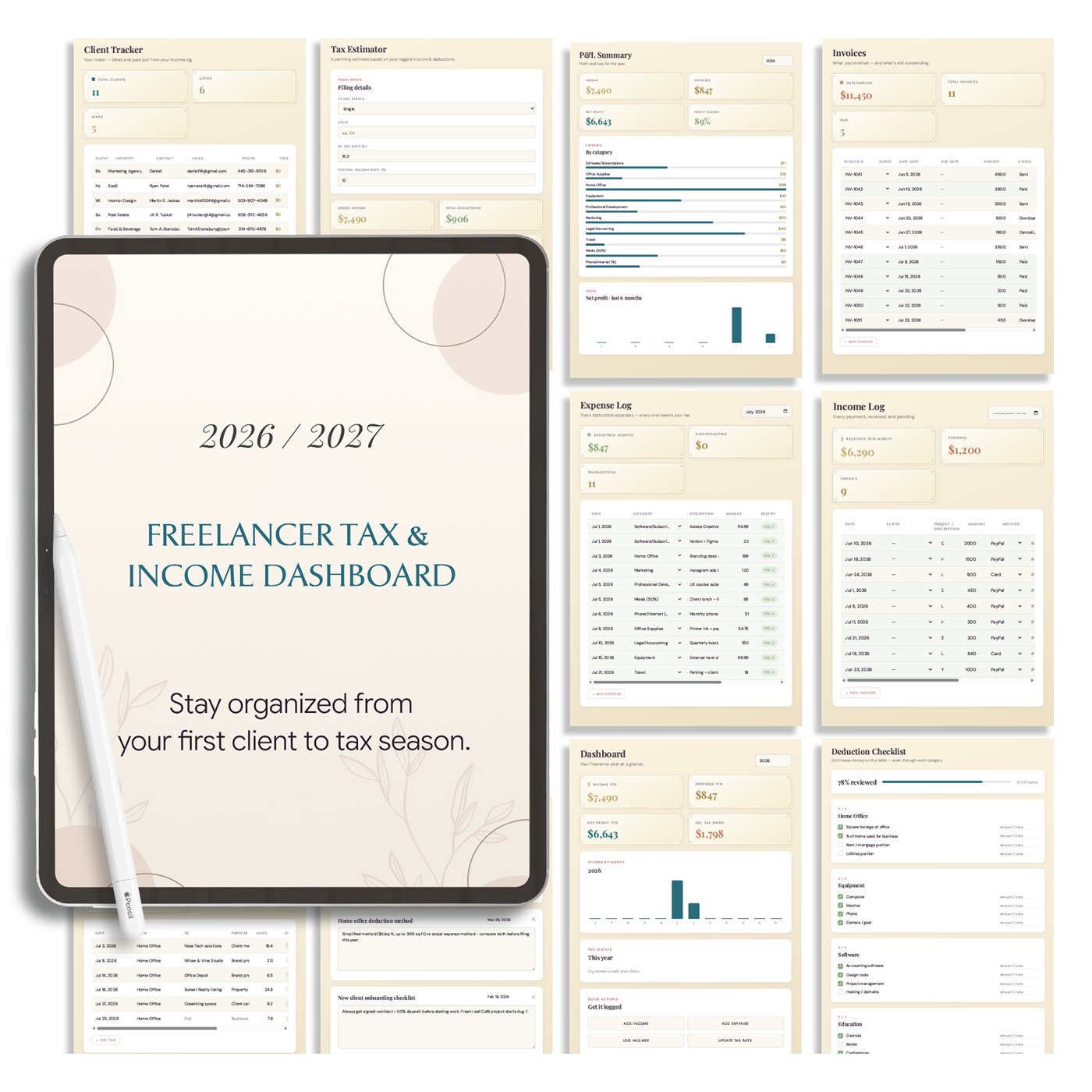 Freelancer Tax & Income Dashboard™ product preview 4 of 10