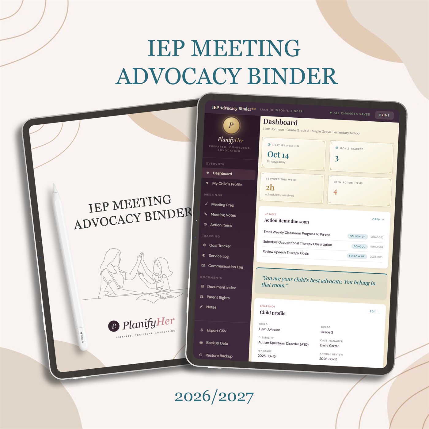 IEP Meeting Advocacy Binder™ enlarged product preview